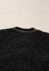 'Arabelle' Tweed Knit Sweater - Celes Fashion
